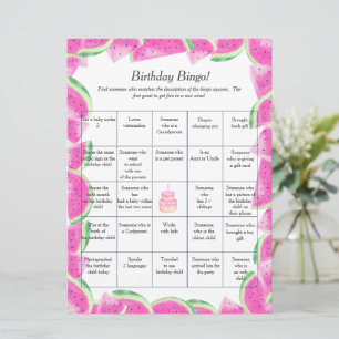 Festiva Tarjeta de juego de Bingo para encontrar invitados