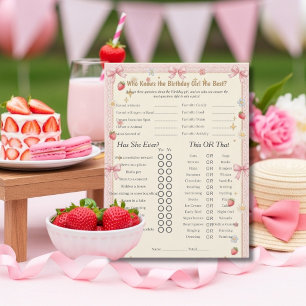 Festiva Tarjeta de juego Trivia Trio Cumpleaños chica Arco