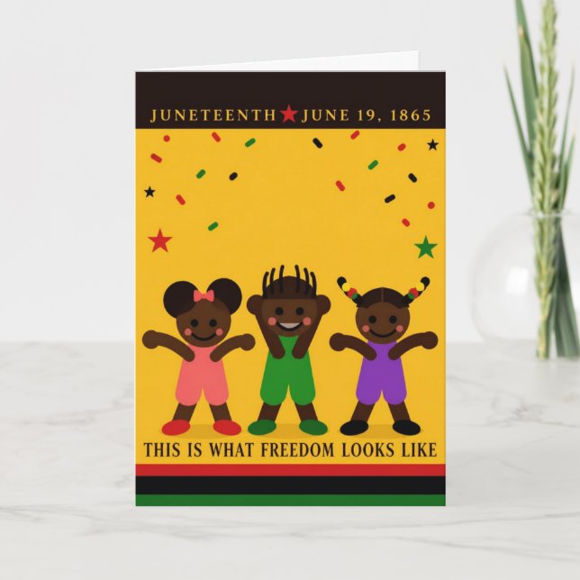 Festiva Tarjeta de Juneteenth (Anverso)