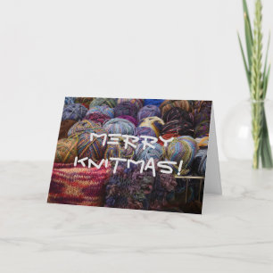 Festiva Tarjeta de Knitmas de merry