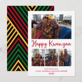 Festiva Tarjeta de Kwanzaa con 4 fotos