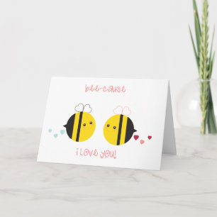 Festiva tarjeta de la Abeja-causa te amo