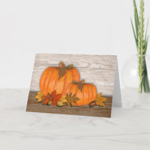 Festiva Tarjeta de la acción de gracias de las calabazas
