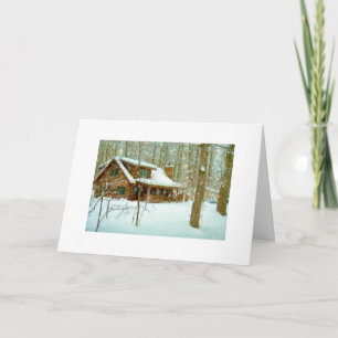 Festiva Tarjeta de la cabina del copo de nieve