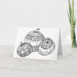 Festiva Tarjeta de la calabaza de la acción de gracias de