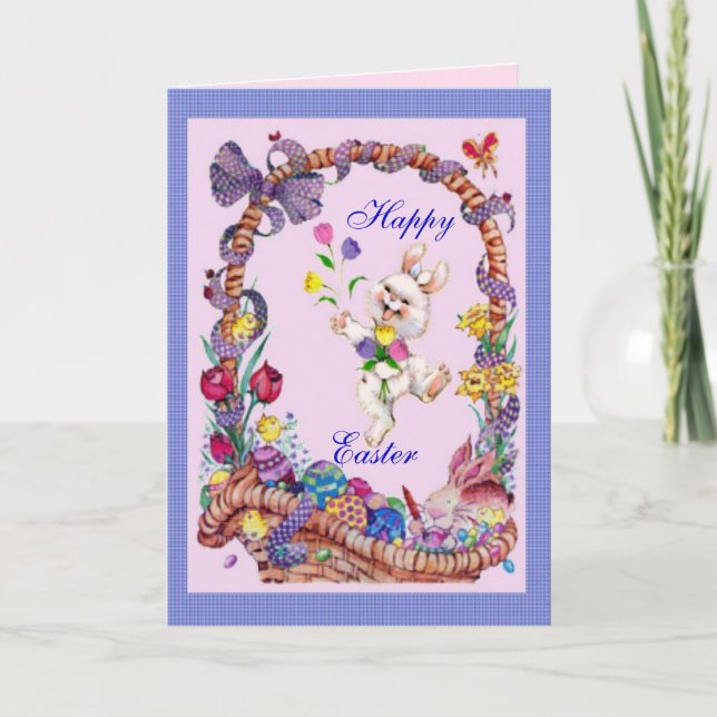 Festiva Tarjeta de la cesta de Pascua (Anverso)
