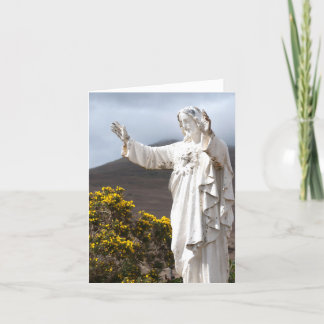 Festiva Tarjeta de la estatua de Jesús en Irlanda