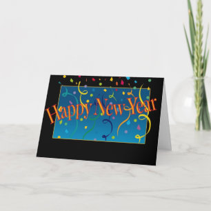 Festiva Tarjeta de la Feliz Año Nuevo