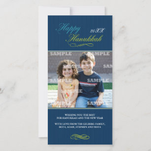 Festiva Tarjeta de la foto de la raya del Pin de Jánuca