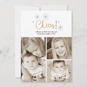 Festiva Tarjeta de la foto de los fuegos artificiales del