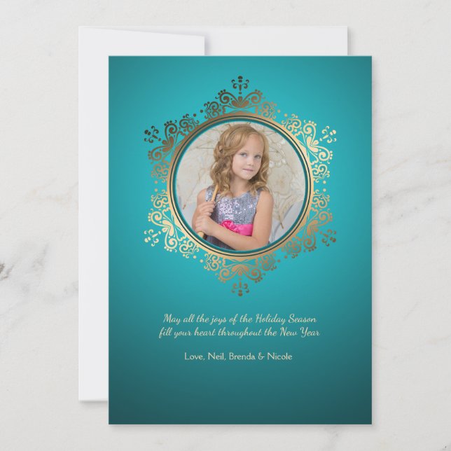 Festiva Tarjeta de la foto del alcohol del día de fiesta (Anverso)