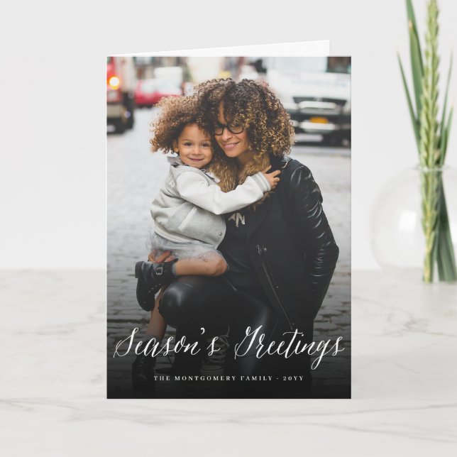 Festiva Tarjeta de la foto del día de fiesta de la (Anverso)