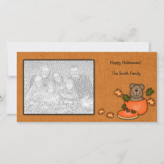 Festiva Tarjeta de la foto del oso de peluche de la