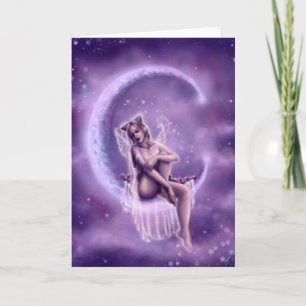 Festiva Tarjeta de la luna del Sugarplum