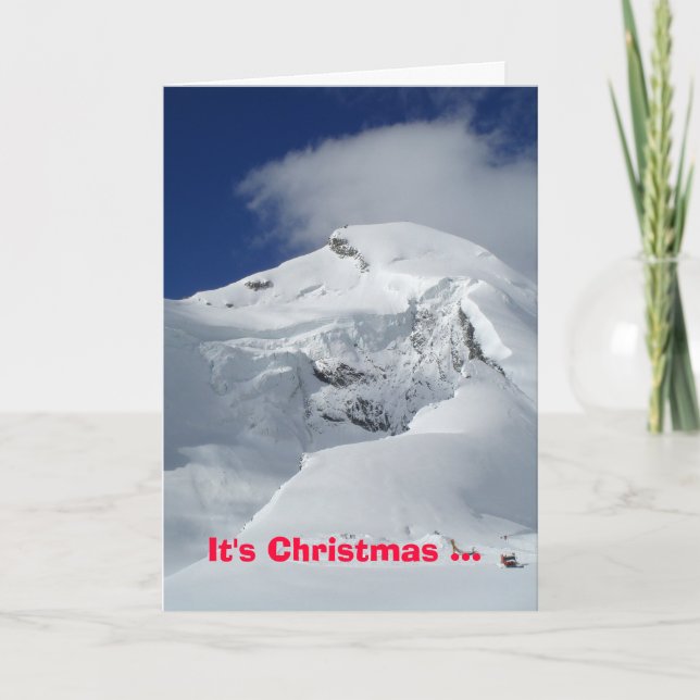 Festiva Tarjeta de la montaña Nevado (Anverso)