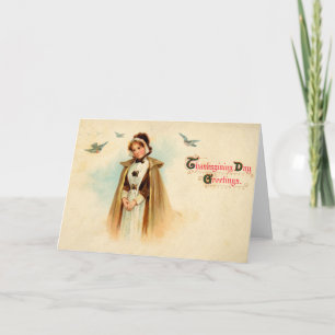 Festiva Tarjeta de la mujer del peregrino