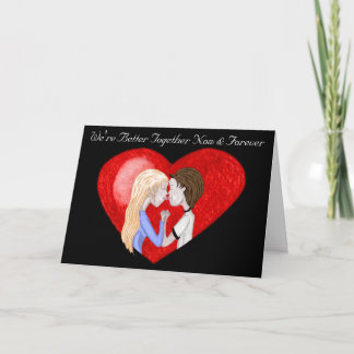 Festiva Tarjeta de la pareja de besos (San Valentín)