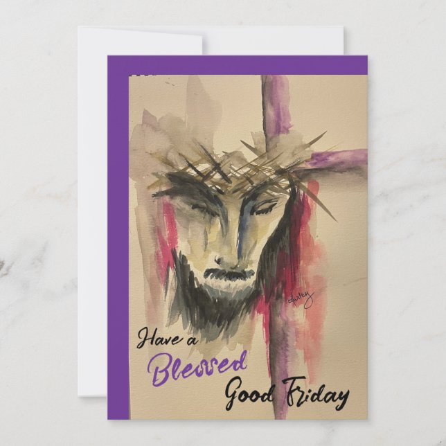 Festiva Tarjeta de la Pasión de Cristo (Anverso)