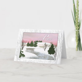 Festiva Tarjeta de la paz del invierno