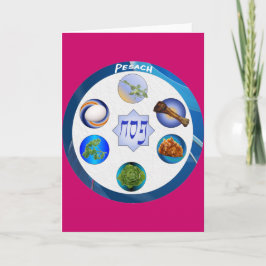 Festiva Tarjeta de la placa de Pesach Seder