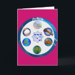 Festiva Tarjeta de la placa de Pesach Seder<br><div class="desc">Tarjeta de la placa de Pesach Seder</div>