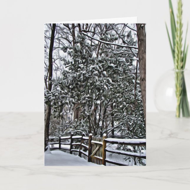 Festiva Tarjeta de la puerta Nevado (Anverso)