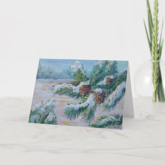 Festiva Tarjeta de la rama del pino