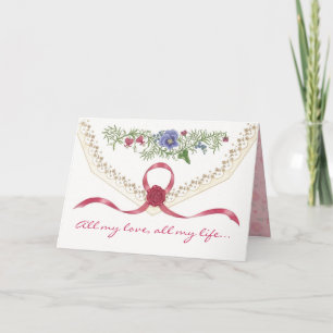 Festiva Tarjeta de la tarjeta del día de San Valentín de