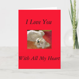 Festiva Tarjeta de Labradoodle te amo