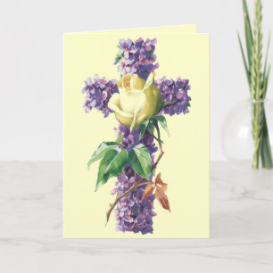 Festiva Tarjeta de las bendiciones de Pascua del vintage -