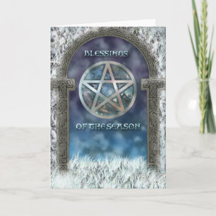 Festiva Tarjeta de las bendiciones de Yule