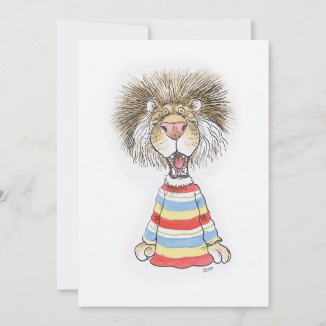 Festiva Tarjeta de león simulado (Anverso)