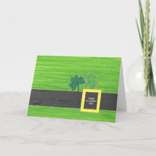 Festiva Tarjeta de Leprechaun Minimalista del Día de San P