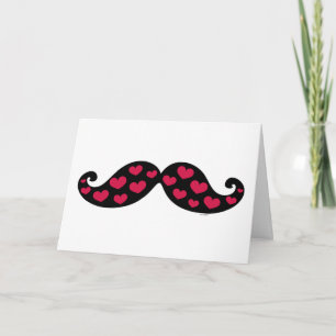 Festiva Tarjeta de los corazones del bigote