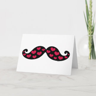 Festiva Tarjeta de los corazones del bigote