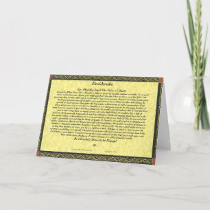Festiva Tarjeta de los DESIDERÁTUMS