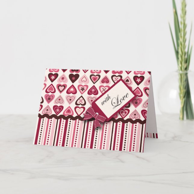 Festiva Tarjeta de los dulces del corazón (Anverso)