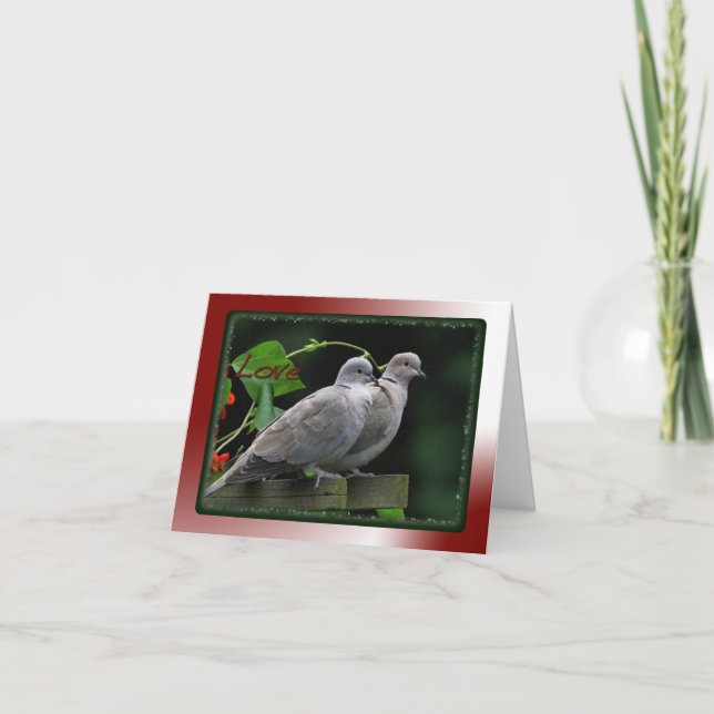 Festiva Tarjeta de los pájaros del amor (Anverso)