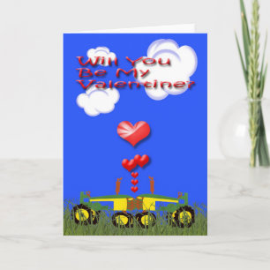 Festiva Tarjeta de los tractores de la tarjeta del día de