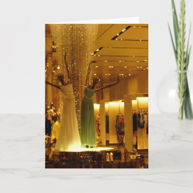 Festiva Tarjeta de Mannequins de Baile (Anverso)