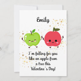 Festiva Tarjeta de manzana del día de San Valentín