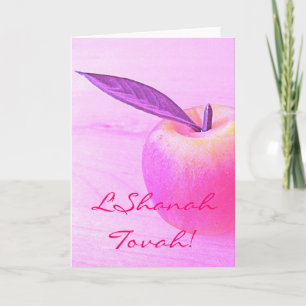 Festiva Tarjeta de manzana Pink L'Shanah Tovah