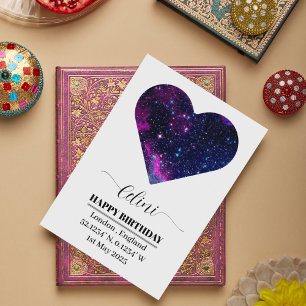 Festiva Tarjeta de mapa de estrellas personalizada: Celebr