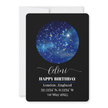 Tarjeta de mapa de estrellas personalizada: Celebr