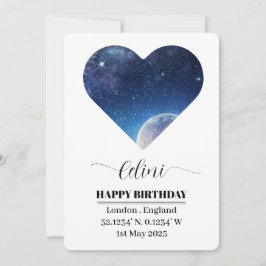 Festiva Tarjeta de mapa de estrellas personalizada: Celebr