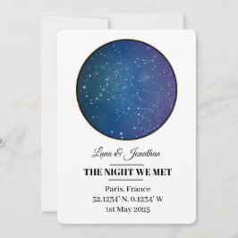 Festiva Tarjeta de mapa de estrellas personalizado - Cielo