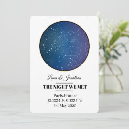 Festiva Tarjeta de mapa de estrellas personalizado - Cielo