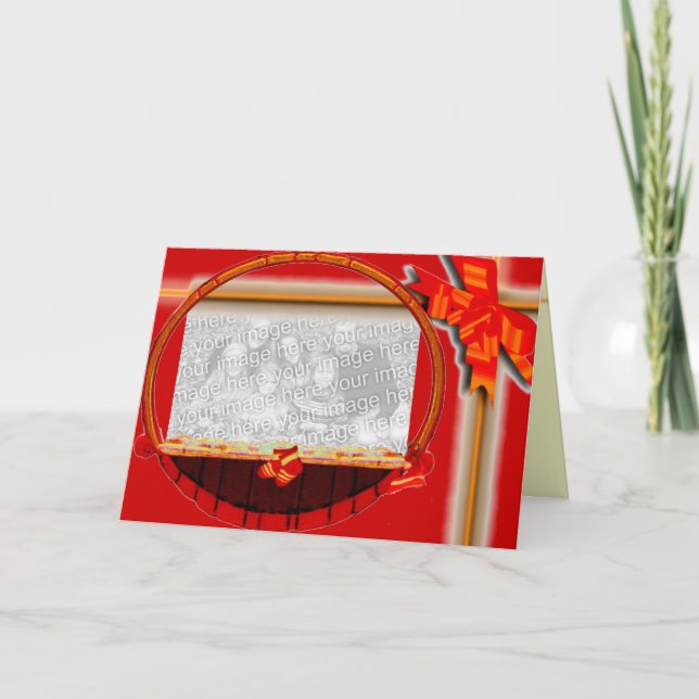 Festiva Tarjeta de marco de Navidades de personalizable (Anverso)