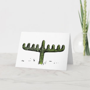 Festiva Tarjeta de Menorah Jánuca del Saguaro