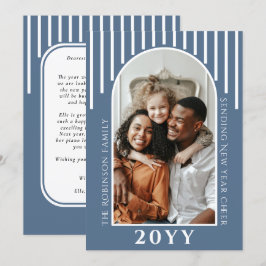 Festiva Tarjeta de Mensaje de Feliz Año Nuevo Moderno en l